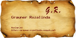 Grauner Rozalinda névjegykártya
